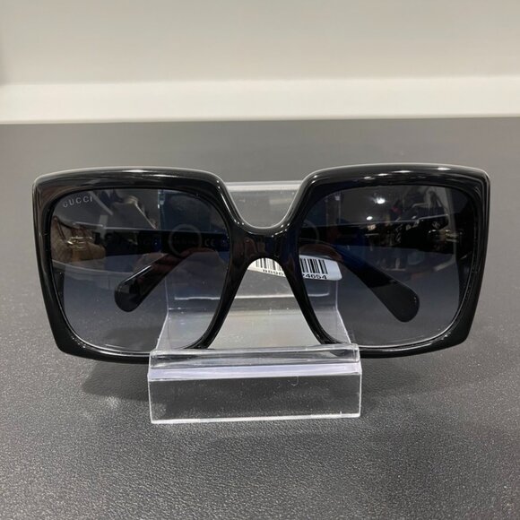 NWT Gucci Sunglasses GG0876S 001 Women Black Oversized (JB1272) - Picture 1 of 7